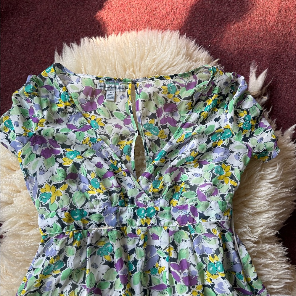 RARE American Eagle Flower Garden Dress HSM3 - Picture 6 of 14